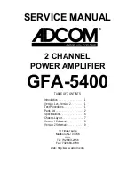 Adcom GFA-5400 Service Manual preview