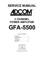 Adcom GFA-5500 Service Manual preview