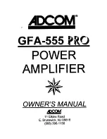 Preview for 1 page of Adcom GFA-555 Pro Owner'S Manual