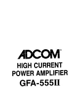 Adcom GFA-555II Owner'S Manual preview