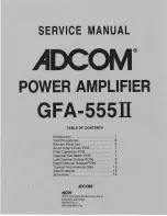 Preview for 1 page of Adcom GFA-555II Service Manual