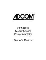 Preview for 1 page of Adcom GFA-6000 Owner'S Manual