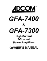 Adcom GFA-7300 Owner'S Manual preview