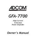 Preview for 1 page of Adcom GFA-7700 Owner'S Manual