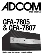 Adcom GFA-7805 Owner'S Manual preview