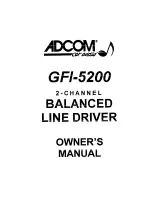 Preview for 1 page of Adcom GFI-5200 Owner'S Manual