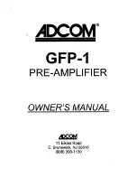 Adcom GFP-1 Owner'S Manual preview