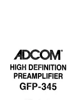 Предварительный просмотр 1 страницы Adcom GFP-345 Owner'S Manual