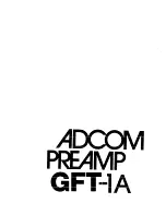 Adcom GFT-1A Owner'S Manual preview