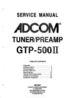 Adcom GTP-500II Service Manual preview