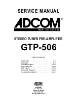 Adcom GTP-506 Service Manual preview