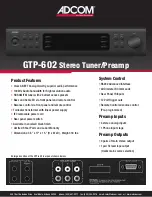 Adcom GTP-602 Datasheet preview