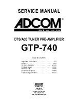 Adcom GTP-740 Service Manual preview