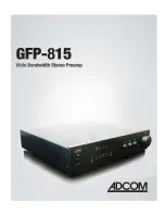 Adcom gtp-815 Owner'S Manual preview