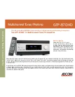 Adcom GTP-870HD Brochure preview