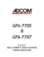 Adcom S.A.F.E. GFA-7705 User Manual preview