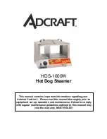 Preview for 1 page of Adcraft HDS-1000W Manual