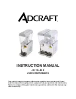 Предварительный просмотр 1 страницы Adcraft JD-1 Instruction Manual