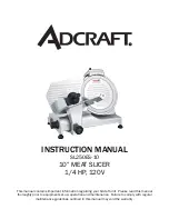 Adcraft SL250ES-10 Instruction Manual preview