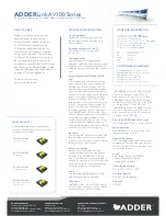 Preview for 2 page of ADDER AdderLink AV100 series Brochure & Specs