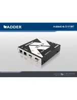 ADDER AdderLink DV104T User Manual preview