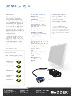 Предварительный просмотр 2 страницы ADDER ADDERLink LPV154 Manual