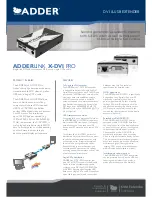 ADDER ADDERLINK X-DVI PRO Specification предпросмотр