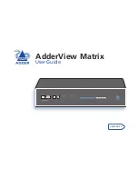 ADDER AdderView IP AdderView MAtrix User Manual предпросмотр