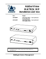 ADDER AdderView Matrix AVM208MP Installation And Use Manual предпросмотр