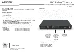 ADDER ADDERView Secure AVS-4224 Quick Start предпросмотр