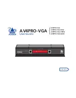 Предварительный просмотр 1 страницы ADDER AV4PRO-VGA User Manual