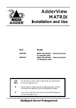 Предварительный просмотр 2 страницы ADDER View Matrix AVM208 Installation And Use Manual