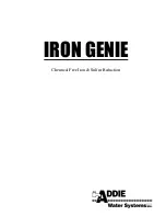 Addie Water Systems IRON GENIE1 Manual preview