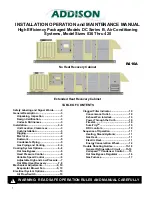 Addison B Installation, Operation And Maintenance Manual preview