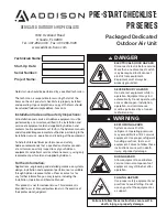 Preview for 57 page of Addison PR 036 Series Installation, Operation And Maintenance Manual