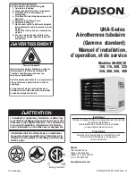 Preview for 3 page of Addison UHA 150 Installation, Operation & Service Manual