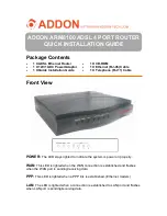 ADDON ARM8100 Quick Installation Manual preview