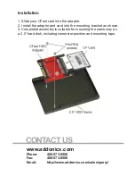 Preview for 2 page of Addonics Technologies AD25CFASTD User Manual