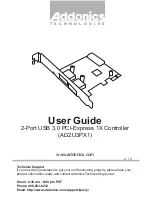 Preview for 1 page of Addonics Technologies AD2U3PX1 User Manual