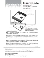 Preview for 1 page of Addonics Technologies ADEBIDE2SA User Manual