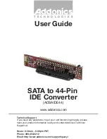 Preview for 1 page of Addonics Technologies ADSAIDE44 User Manual