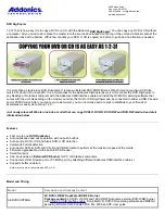 Preview for 1 page of Addonics Technologies AEDVDCOPPM4U Manual