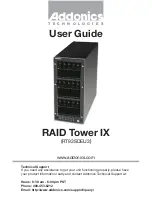 Addonics Technologies RAID Tower IX RT93SDEU3 User Manual preview