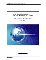 Предварительный просмотр 1 страницы AddPac AP-IP230 Installation And Operation Manual