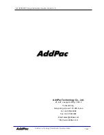 Предварительный просмотр 164 страницы AddPac AP-IP230 Installation And Operation Manual