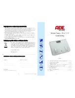 Предварительный просмотр 21 страницы ADE BA 1006 Instruction Manual