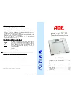 Предварительный просмотр 5 страницы ADE BA 1105 Operating Instructions Manual