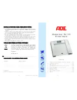 Предварительный просмотр 9 страницы ADE BA 1105 Operating Instructions Manual