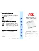 Предварительный просмотр 9 страницы ADE BA 707 Instruction Manual