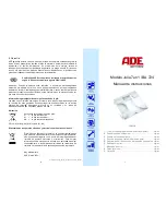 Предварительный просмотр 9 страницы ADE BA 724 Instruction Manual